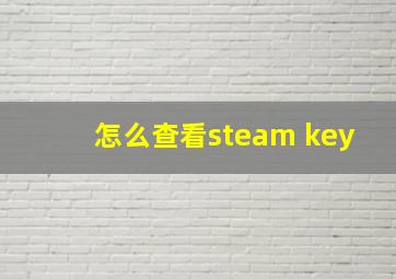 怎么查看steam key